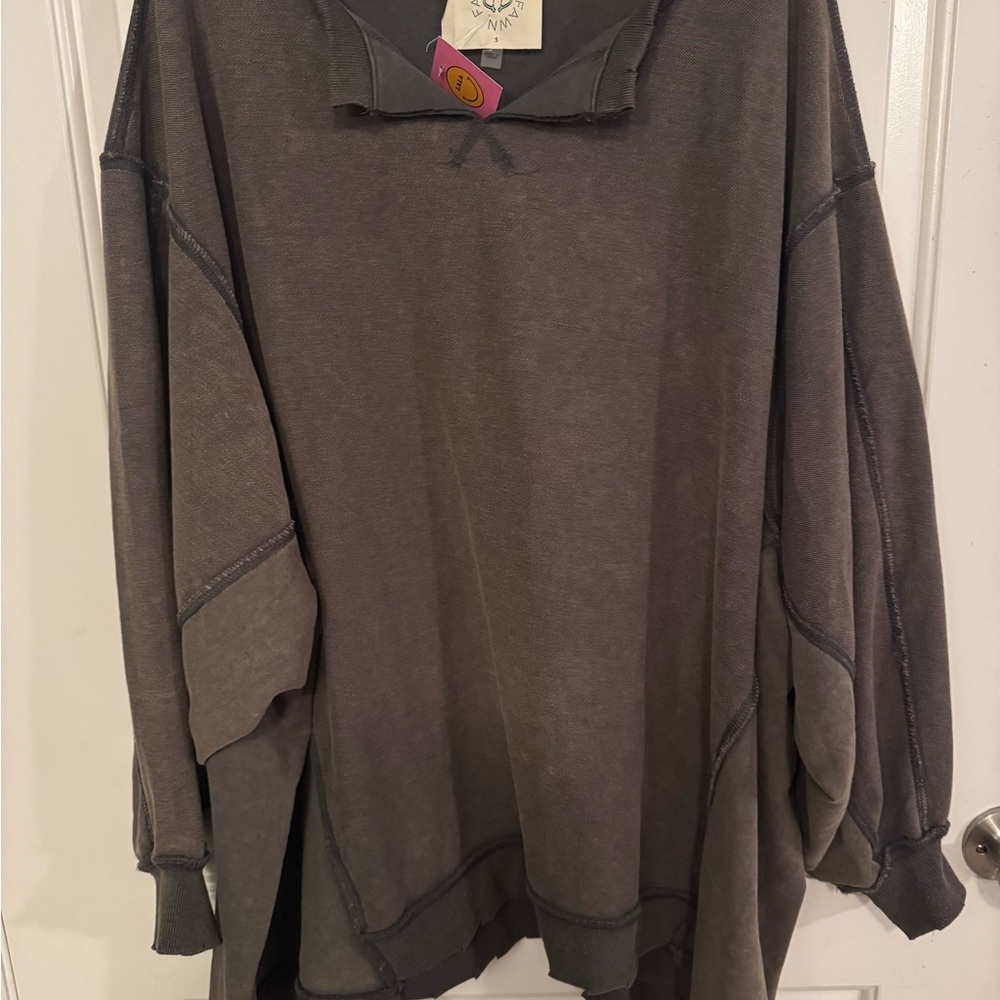 Dressed in LALA Gray Oversized Sweatshirt